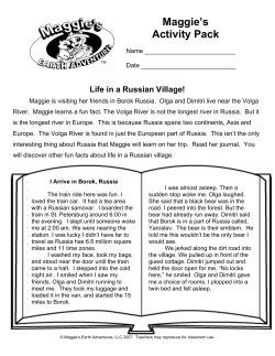 Life in a Russian Village! Maggie`s Activity Pack