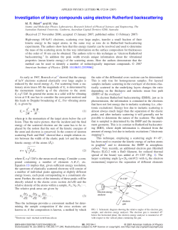 Investigation of binary compounds using electron Rutherford