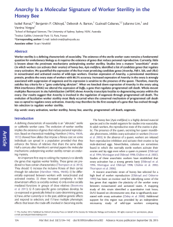 Article Anarchy Is a Molecular Signature of