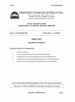 SMK1013 - Microeconomics