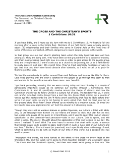 THE CROSS AND THE CHRISTIAN`S SPORTS 1