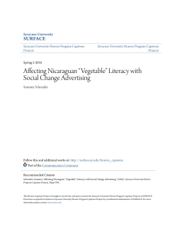 Affecting Nicaraguan &acirc;&bull;&oelig;Vegetable&acirc;&bull;&scaron; Literacy with