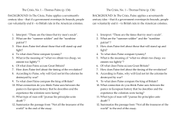 The Crisis, No. 1 &ndash; Thomas Paine (p. 134) BACKGROUND: In The