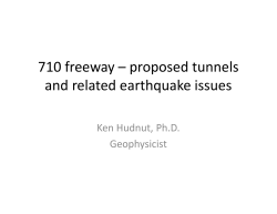 710 Studies and Related Earthquake Issues