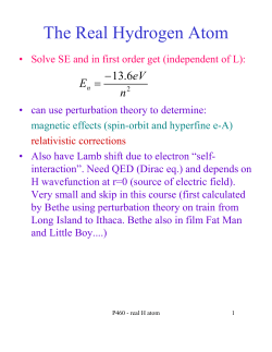 The Real Hydrogen Atom