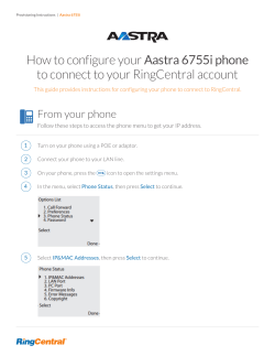 How to configure your Aastra 6755i phone to connect