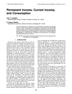 Permanent Income, Current Income, and Consumption