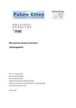 Microclimatic Analysis of Arnhem -Rijnbooggebied