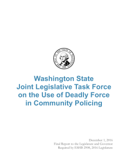 Final Report to the Legislature and Governor