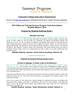 Colorado College Education Department