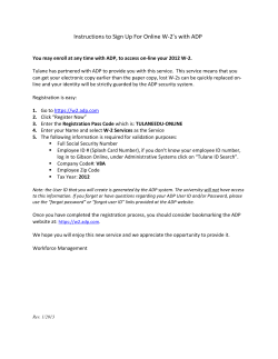 Instructions to Sign Up For Online W-2`s with ADP