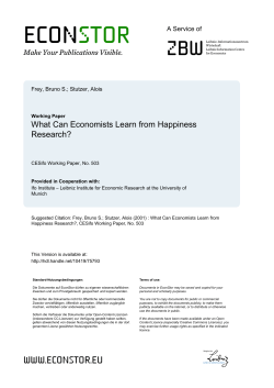 What Can Economists Learn from Happiness Research?