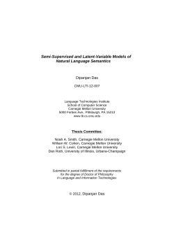 Semi-Supervised and Latent-Variable Models of