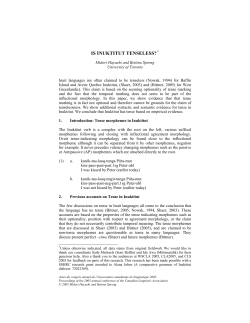 STYLE SHEET FOR THE CLA PROCEEDINGS*