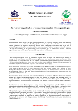 An overview on gasification of biomass for production of hydrogen