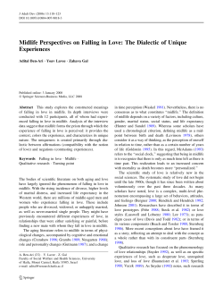 Midlife Perspectives on Falling in Love: The Dialectic of Unique