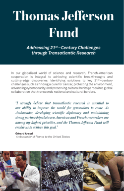 Thomas Jefferson Fund - French American Cultural Exchange