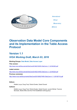 Observation Data Model Core Components and its