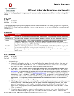 Public Records - Office of University Compliance and Integrity