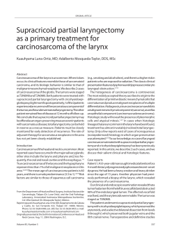 Supracricoid partial laryngectomy as a primary treatment for