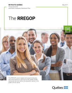 The RREGOP - Retraite Qu&eacute;bec