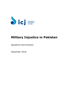 Military Injustice in Pakistan - International Commission of Jurists