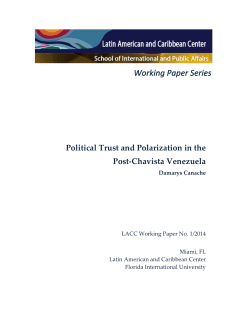 Political Trust and Polarization in the Post
