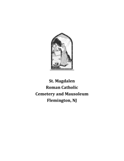 Cemetery/Mausoleum Booklet