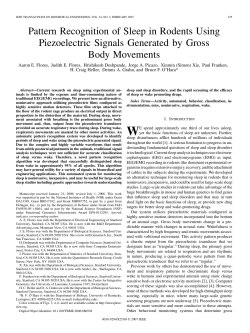 Pattern Recognition of Sleep in Rodents Using Piezoelectric
