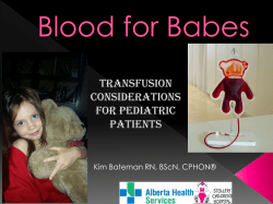 Blood for Babes - Alberta Vein to Vein Society