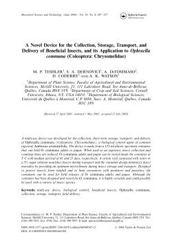 A Novel Device for the Collection, Storage, Transport, and Delivery