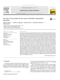 The role of CO2 decline for the onset of Northern Hemisphere