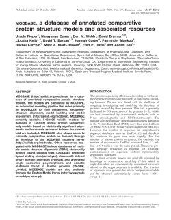 modbase, a database of annotated comparative protein structure