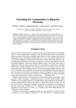 Searching for Communities in Bipartite Networks