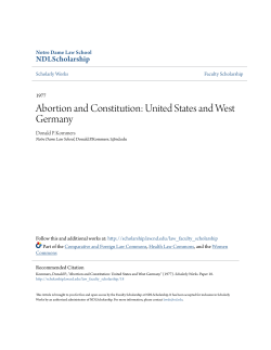Abortion and Constitution: United States and West Germany