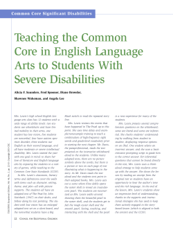 Teaching the Common Core in English Language Arts to Students