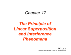 Chapter 17 The Principle of Linear Superposition and Interference