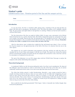 Student`s guide - Cosmos