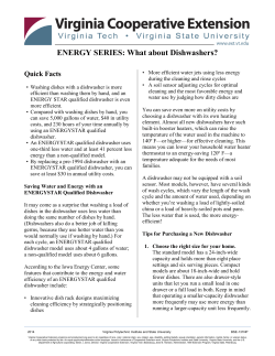 ENERGY SERIES: What about Dishwashers?