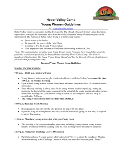 Heber Valley Camp Rules