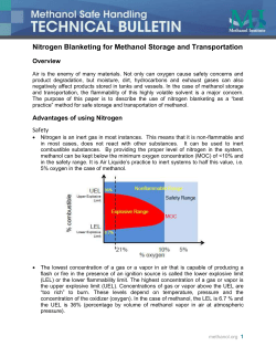 Nitrogen Blanketing for Methanol Storage and Transportation