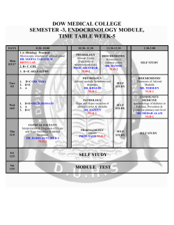 3, endocrinology module, time table week-5
