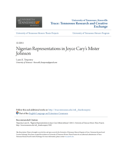 Nigerian Representations in Joyce Cary`s Mister Johnson
