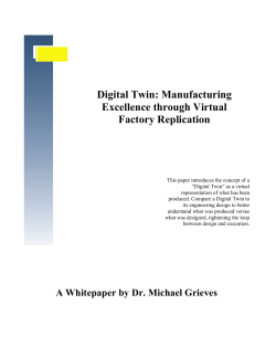 Digital Twin: Manufacturing Excellence through Virtual Factory