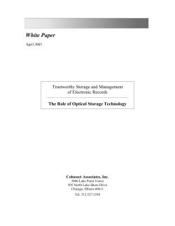Cohasset Associates, Inc. - Optical Storage Technology Association