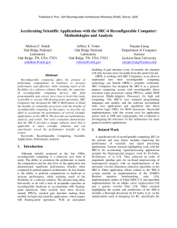 Accelerating Scientific Applications with the SRC