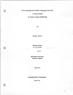 Dine Language and English Language Instruction in Navajo Nation