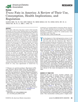 Trans Fats in America: A Review of Their Use