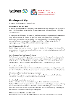 Flood report FAQs - Whanganui District Council