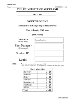 Second Semester 2005 Sample Solutiuons